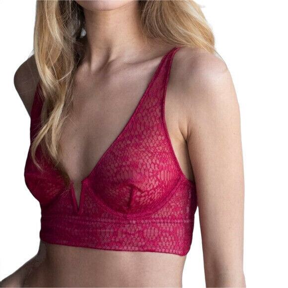 Free People Tameeka Red Lace Underwire Bra XS - Picture 3 of 4